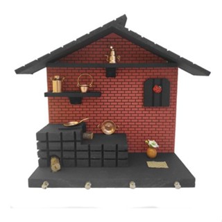 Porta Chaves Casinha Mineira GRANDE MODELO 02 De Madeira 4 Ganchos em Oferta na Shopee