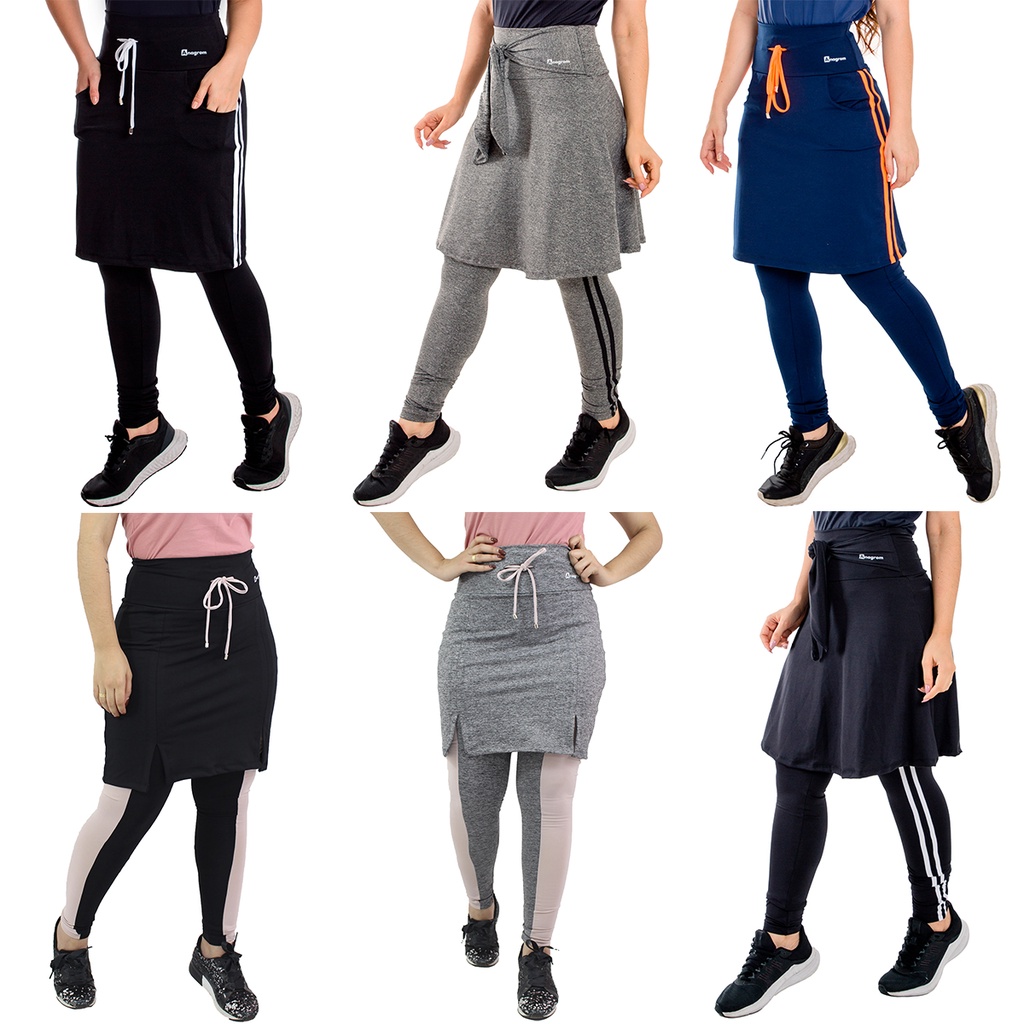Saia Calça  Moda Evangélica Fitness Anagrom em Oferta na Shopee