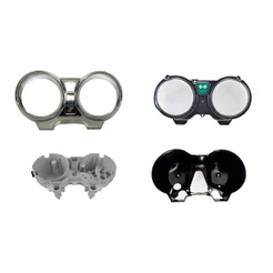 Kit Carcaça Cromada Painel Honda Cg 150 Sport Logo Lente Visor 2004 A 2008