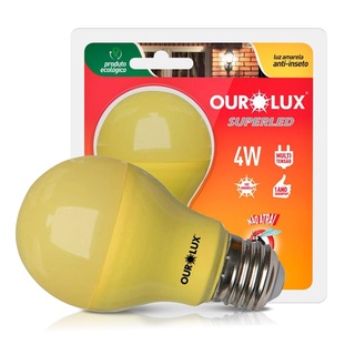 Lampada Led Anti-Inseto A60 4W Bivolt E27 1600K Luz Amarela