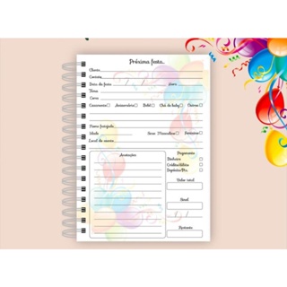 Caderno de Pedidos festa, Caderno de pedidos para festa em Oferta na Shopee