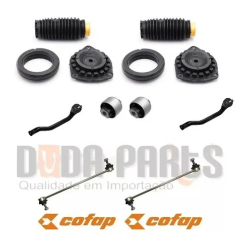 02 Kits Coxins Batente Bieleta Terminal Bucha Menor Fluence