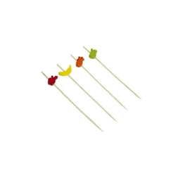 Palito Frutas em Bambu p/ petiscos - 20 un - 12 cm - Silver Festas