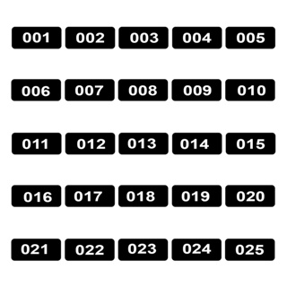 Etiqueta Bopp Preta Numerada 3x1,5 - 1 Á 25 em Oferta na Shopee
