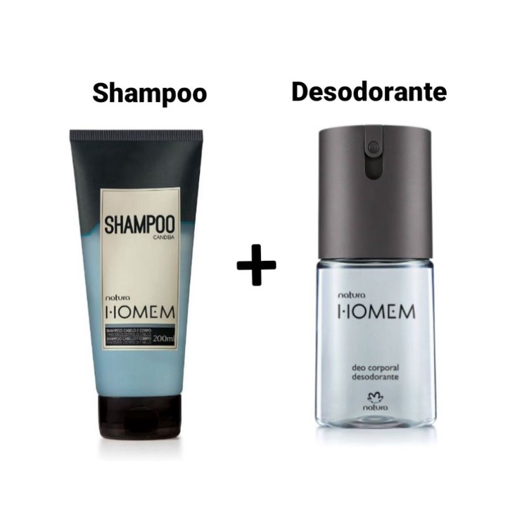 shampoo cabelo e corpo + desodorante corporal 100 ml Natura homem | Shopee  Brasil