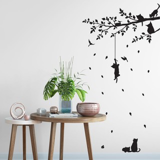 Adesivo Decorativo De Parede Gatos no Galho em Oferta na Shopee
