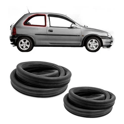 Par Borracha Do Vidro Vigia Lateral Traseiro Gm Corsa 2 Pts