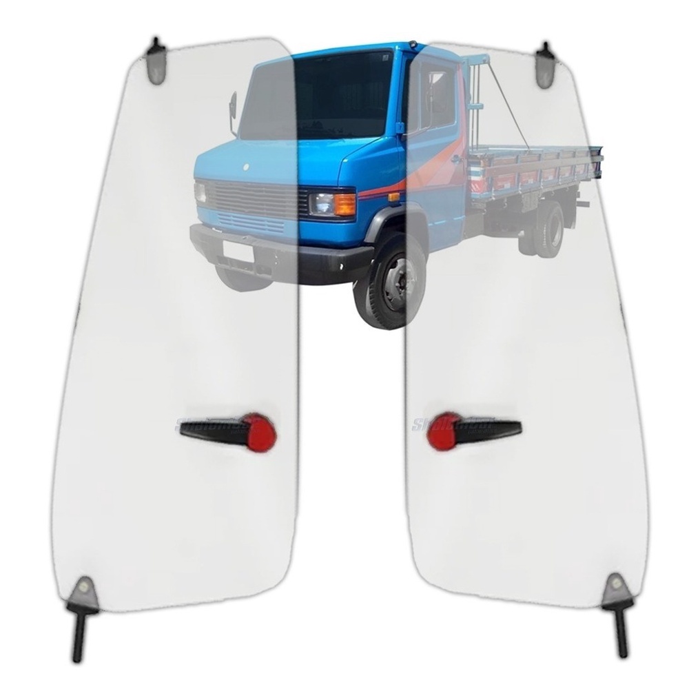 Par Quebra Vento Caminhão Mb 709 1214 1620 1634 1935 Atron