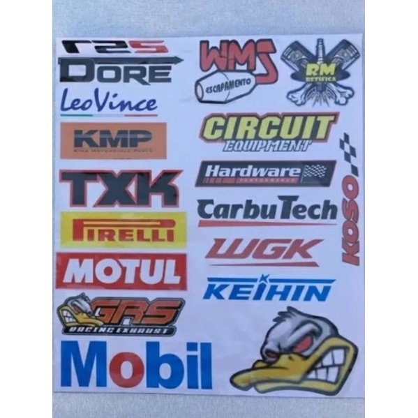 kit adesivo patrocinado diversos dore grs circuit motul cartela 25por 30