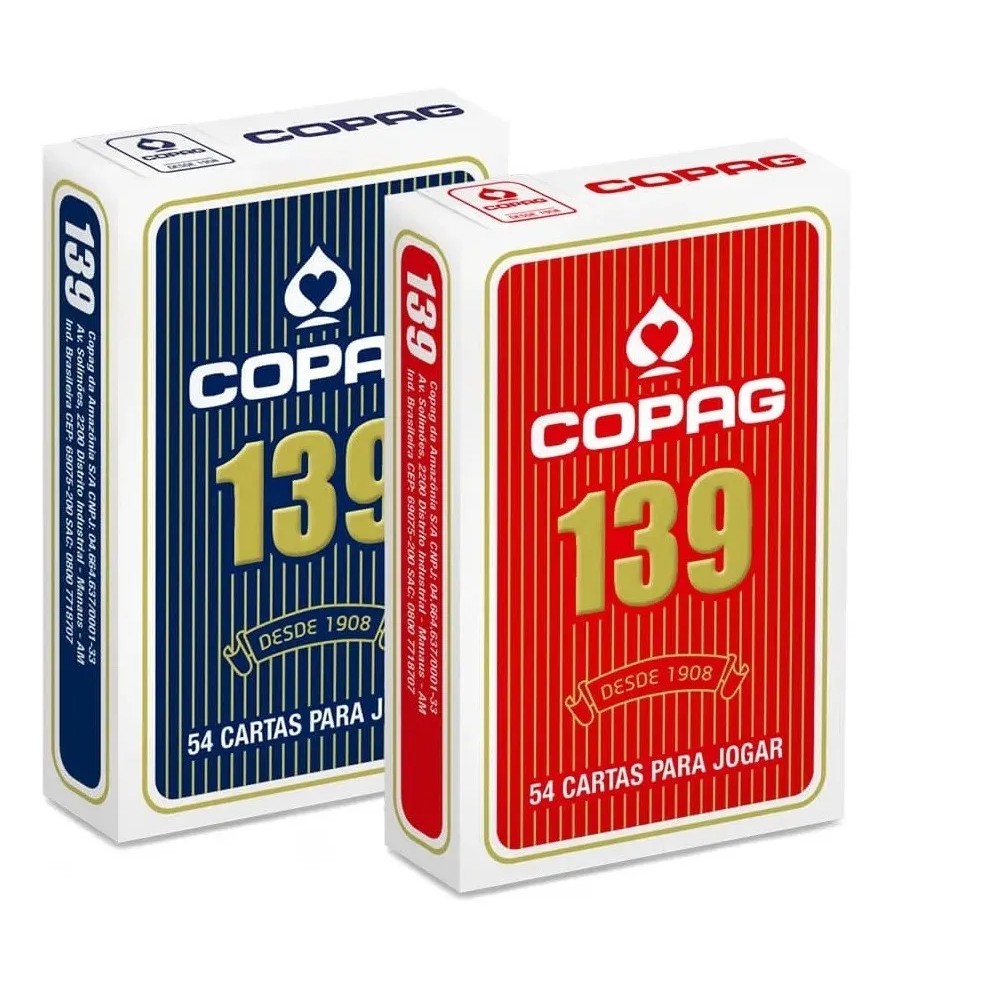 2 Baralhos Copag 139 Original Naipe Tradicional 108 Cartas