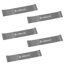 Kit com 5 Mini Band de Exercício Nível Forte VP1054 Vollo