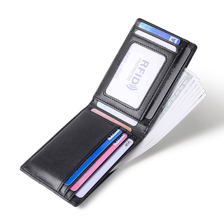 RFID Bloqueio Mini Carteira De Couro Genuíno Masculina Slim De Crédito De Negócios Homem Antifurto Bolsa Ultra Fina Para Macho