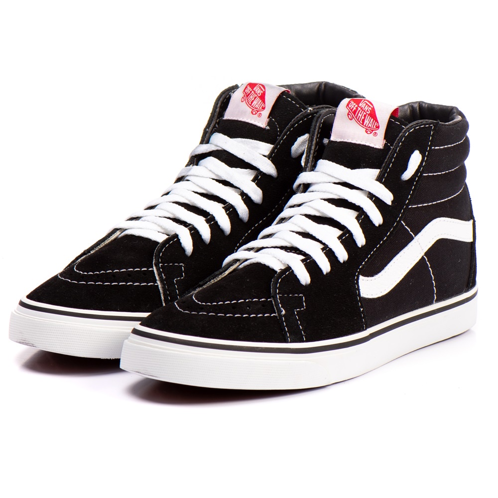 Tênis Cano Alto Feminino Vans Sk8-Hi Preto/Branco