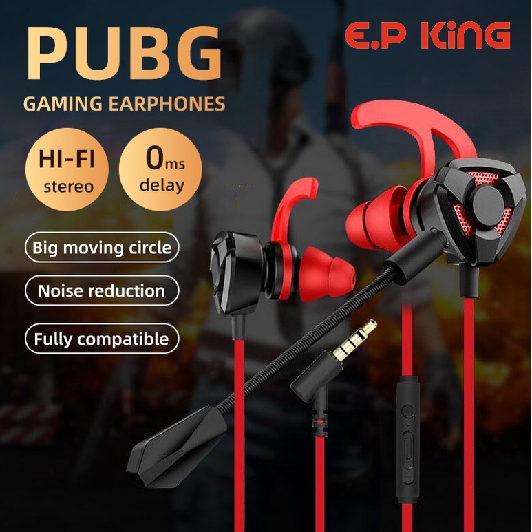 Headset/Fone De Ouvido Intra-Auricular Com Fio Microfone Duplo Som Estéreo 3D Para Celulares/Tablets/Jogos