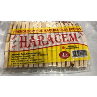 Kit 36 peças Prendedor Pregador de Roupas para Varal em Madeira Original Vintage em Oferta na Shopee