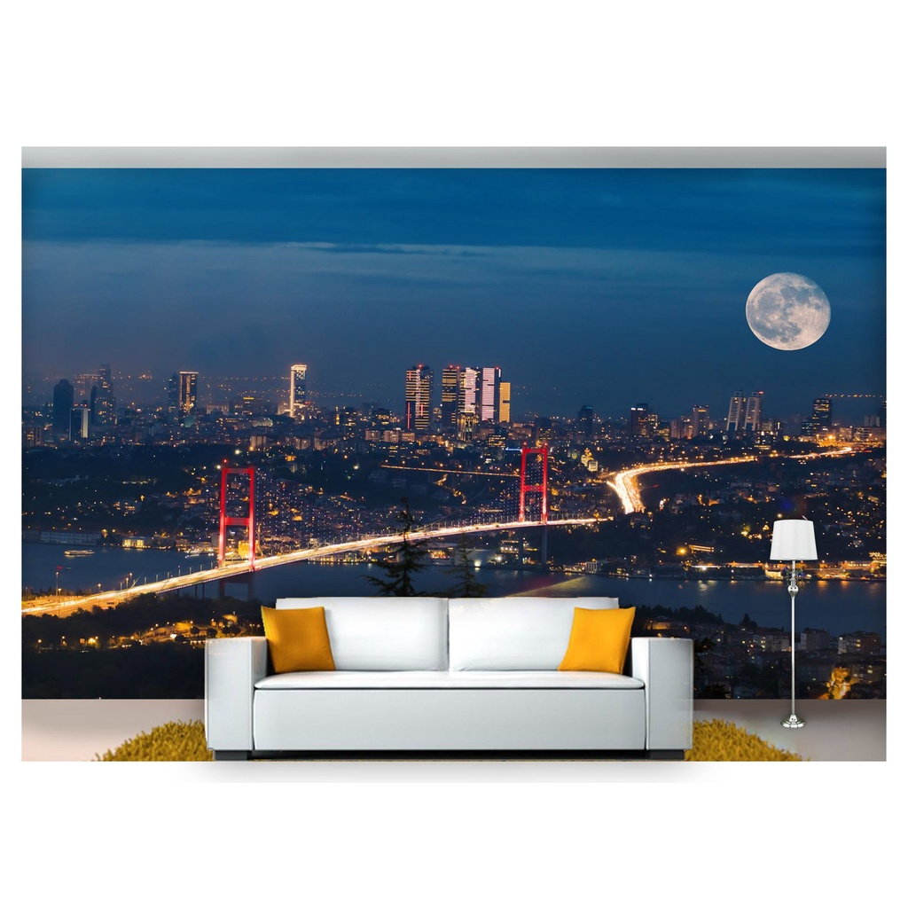 papel de parede Cidade ponte san francisco 3D 7,5m² NCD214