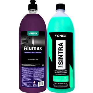 Sintra Pro Vonixx 1,5L Limpador Bactericida + Limpador de Alumínios Alumax 1,5L Vintex em Oferta na Shopee