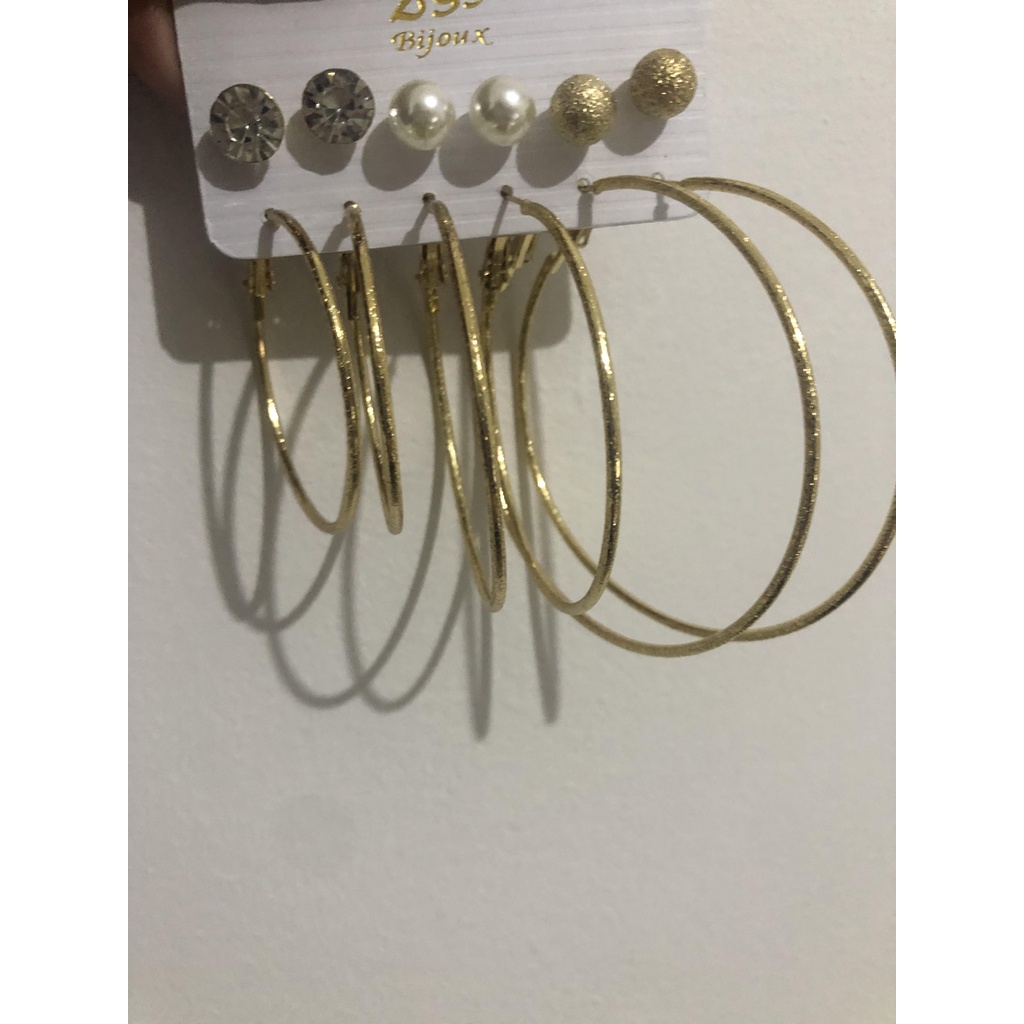 Kit de argolas douradas, brinco de pérola, ponto de luz, bola dourada, argola grande, argola pequena, argola média bijuteria argola dourada brinco dourado