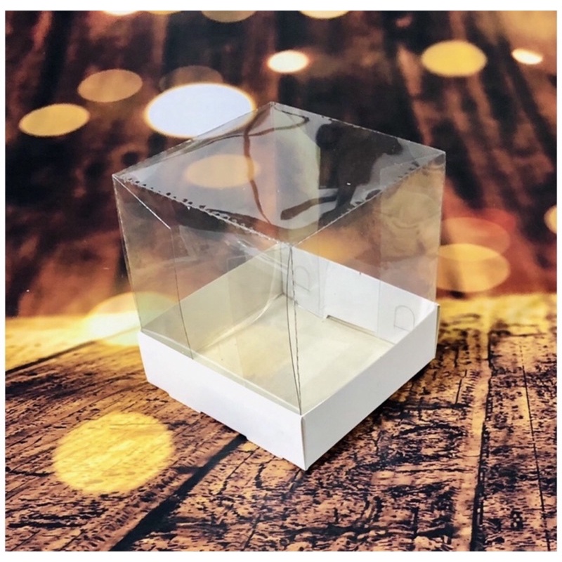 10 CAIXAS MINI BOLO MINI PANETONE BOLO BRANCA TAMPA ACETATO 6X6 8X8 9,5X9,5 10X10 12X12 15X15 17,5X17,5 E 20X20 - Stationery