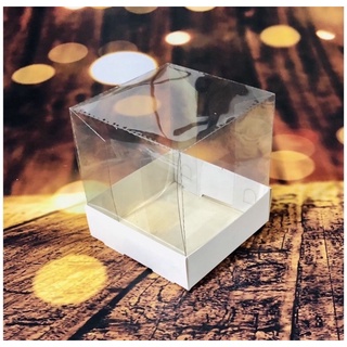 10 Caixas Mini Bolo Mini Panetone Bolo Branca Tampa Acetato 6x6 8x8 9,5x9,5 10x10 12x12 15x15 17,5x17,5 E 20x20 em Oferta na Shopee