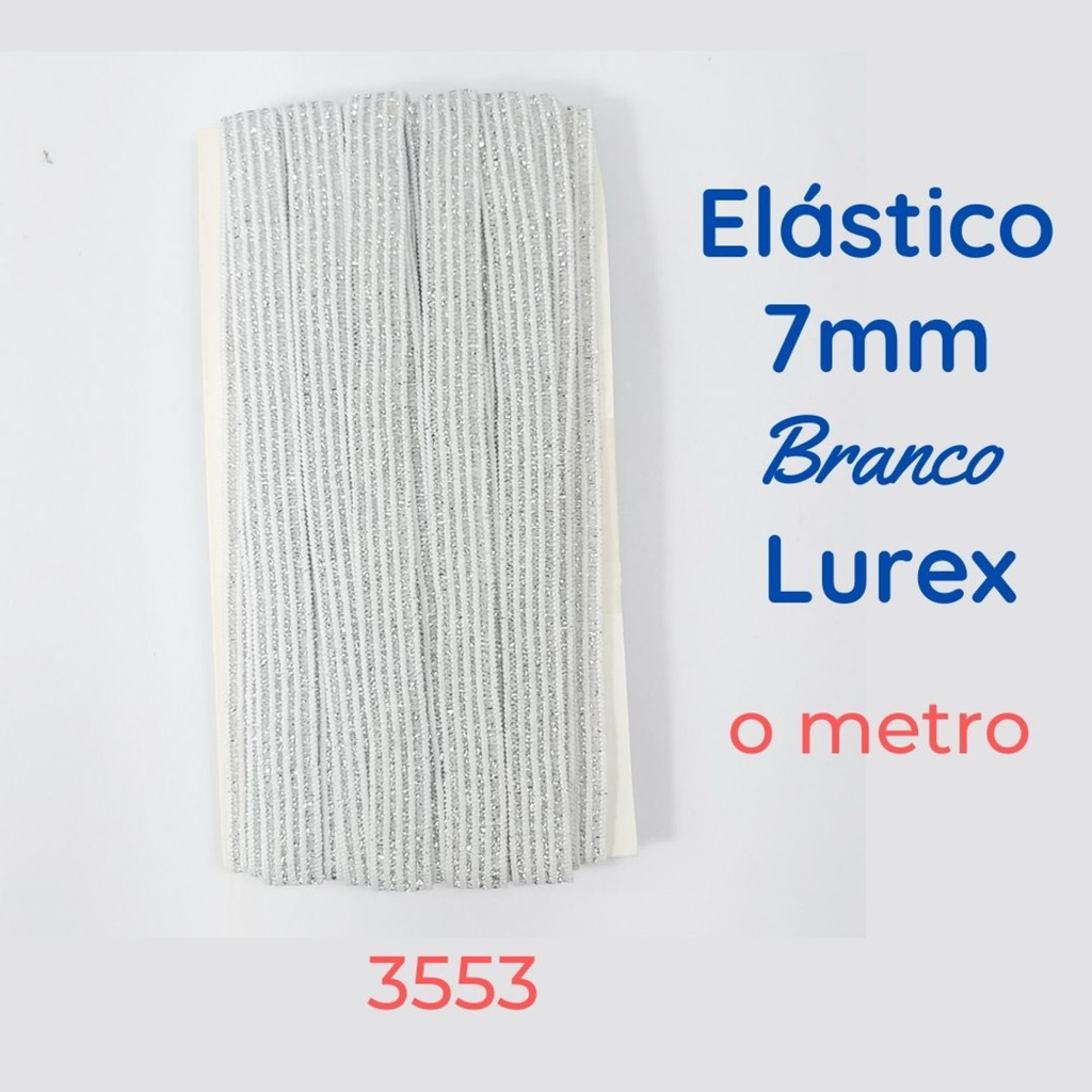 rolo Elástico Chato Poliéster com 25 metro, fita de branca, costura,  artesanato, acessórios de vestuário, faixas de fios elásticas