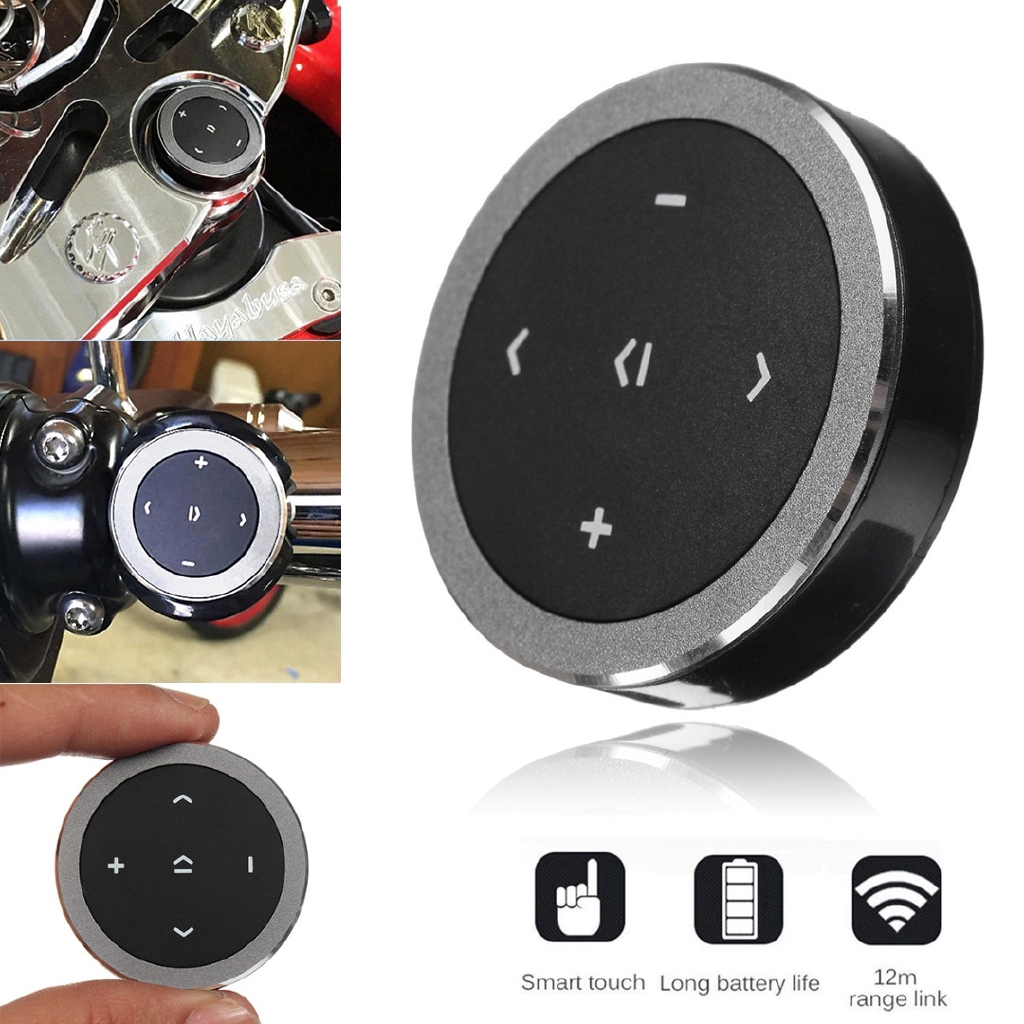Controle Remoto Do Volante Bluetooth Sem Fio mp3 Music Play Para Android IOS Smartphone Carro Kit Estilo