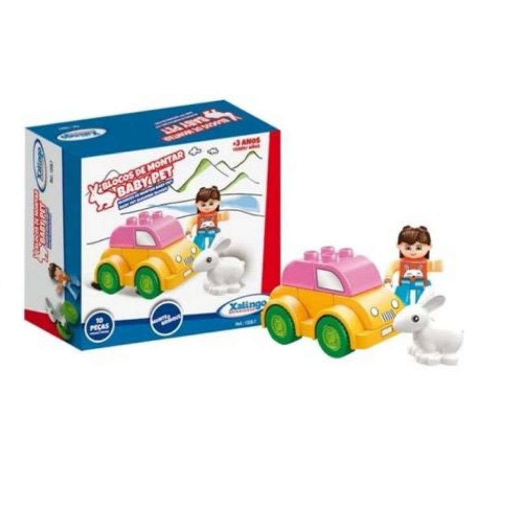 Blocos de Encaixe Baby Pet Xalingo 10 Peças  Xalingo -  13387 em Oferta na Shopee