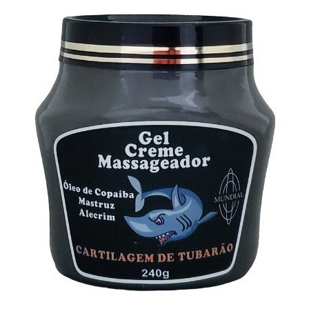 Kit Gel Creme Cartilagem De Tubarão Mundial - 240g - 03 Unid