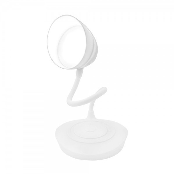 Luminária de Mesa Touch USB Branca Recarregável Flexível - 3 Níveis de Luz LED JL-815A