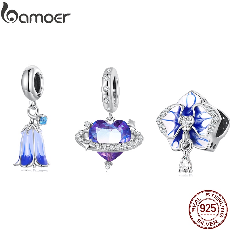 Bamoer Beads 925 Sterling Harebells Pendurados Da Moda Pingente Acessórios Para Colar Pulseira DIY Joias em Oferta na Shopee