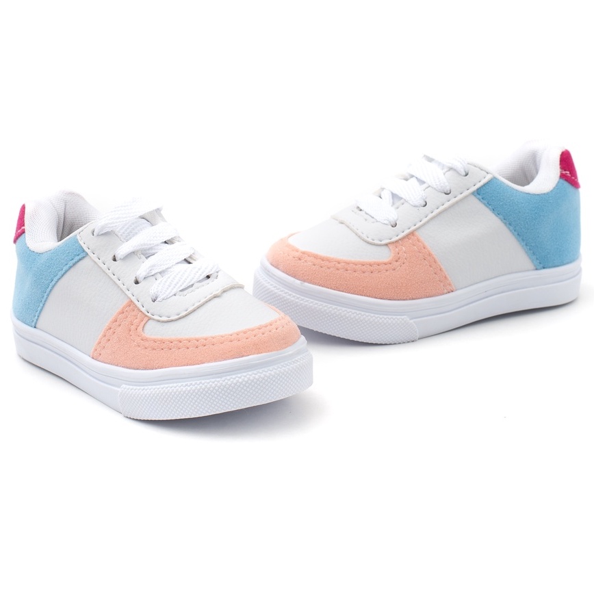 Tênis Infantil Feminino Funfy Casual Recortes Baby Menina 3126A Confortável  e Leve em Oferta na Shopee