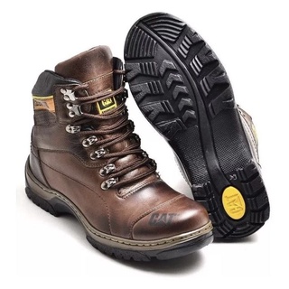Coturno Caterpillar Masculino Couro Legitimo Macio