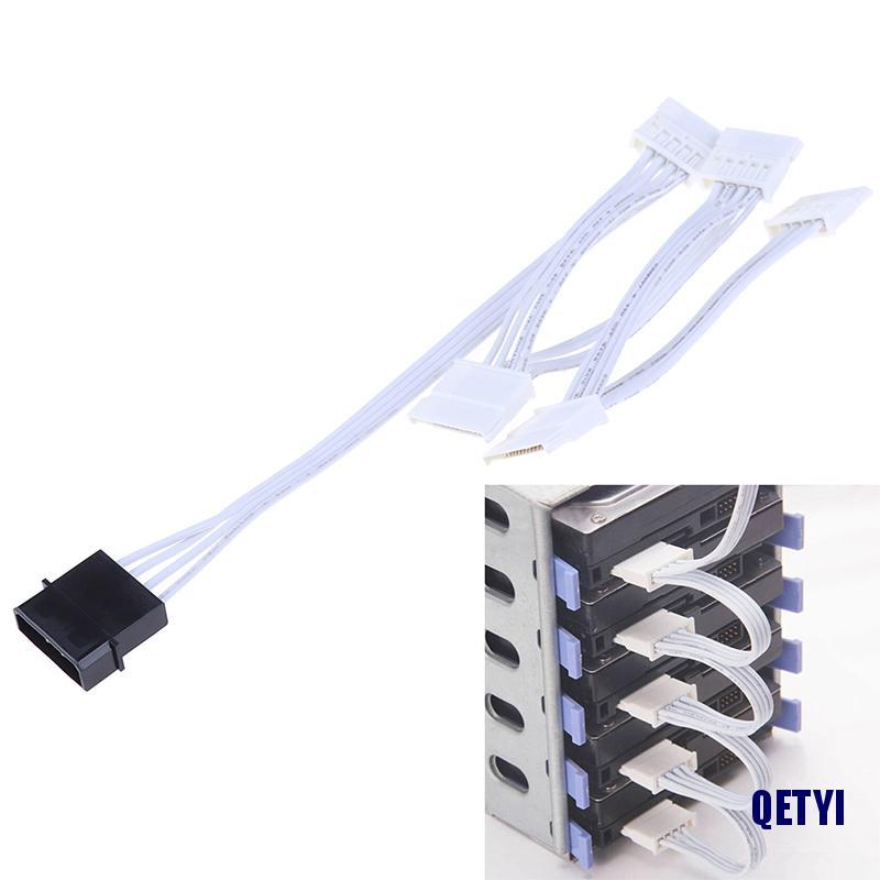 Qety Cabo Extensor Ide Molex De 4 Pinos Para Sata De 1 A 5 Splitter ...