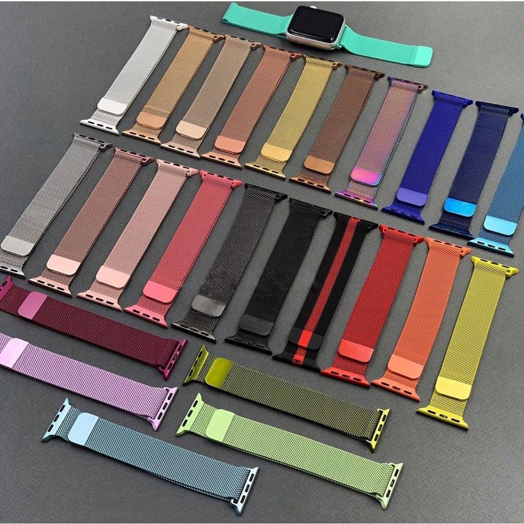 Pulseiras Milanesa Metal para Apple Watch Smart Relógios 38mm 40mm 41mm 42mm 44mm45mm 47mm 49mm Aço inoxidavel