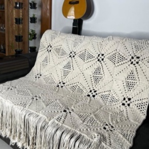 Xale/Manta de sofá em crochê | Shopee Brasil