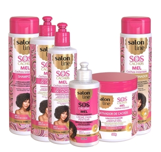 Kit Salon Line Sos Cachos Kids Infantil 09 Produtos Shopee Brasil