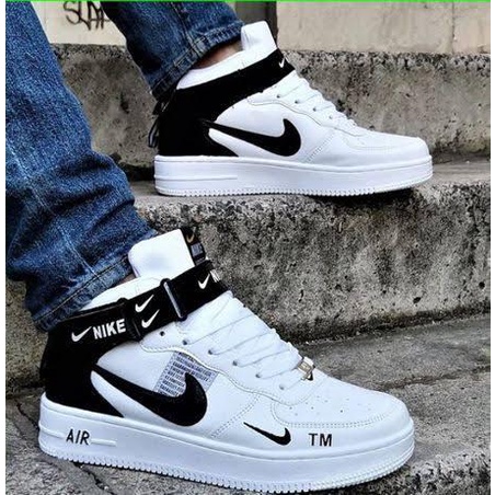 Bota Nk Air Force 1 Mid Lv8 Cano Alto Branco/Preto