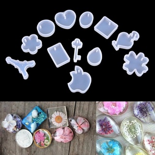 12 Pçs/set Chave Waterdrop Resina Molde De Silicone Jóias Fazendo DIY Craft Mold Pingente Brinco Trevo Amor em Oferta na Shopee