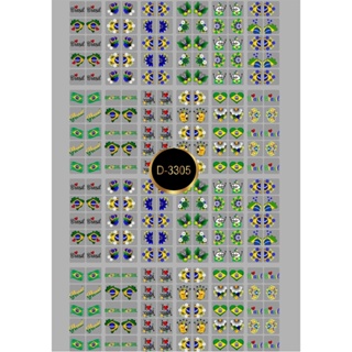 240 Adesivos Películas de Unha 3D Copa do Mundo 2026 Brasil - Cartelão Pré Pronto em Oferta na Shopee