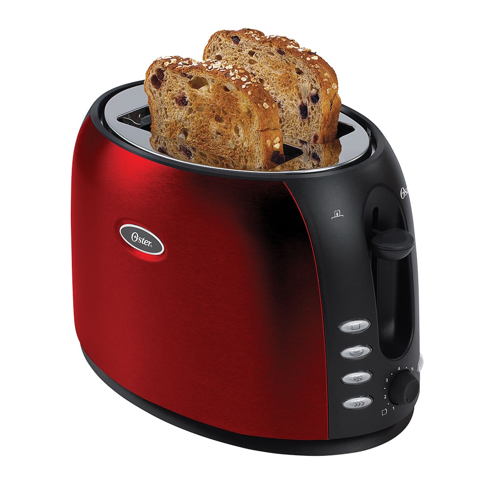 Torradeira Oster de Aço Inox Vermelha TSSTTJC5BBKR