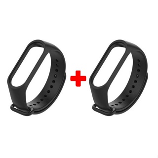Kit 2 Pulseira Silicone Preta Mi band 4 em Oferta na Shopee