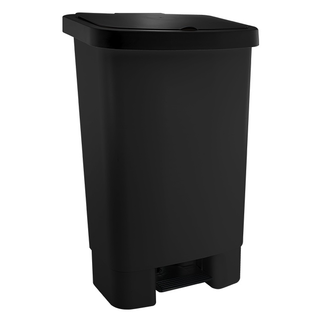 Lixeira Plástica Retangular 50 Litros Com Pedal Super Resistente Profissional Cores Reforçada