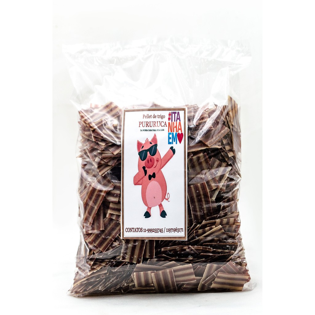 Pellets de trigo Listrada - Pururuca - 5 kg com 100 Gramas de Sal Saborizador!!!