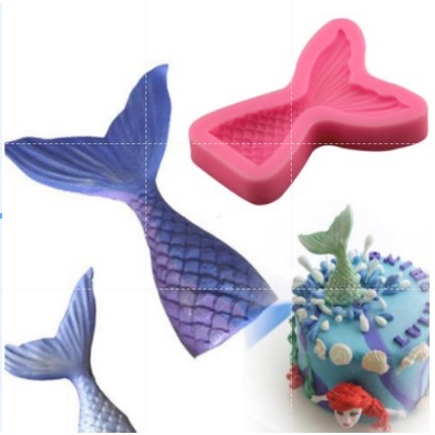 Molde de silicone calda de sereia biscuit pasta americana confeitaria em Oferta na Shopee