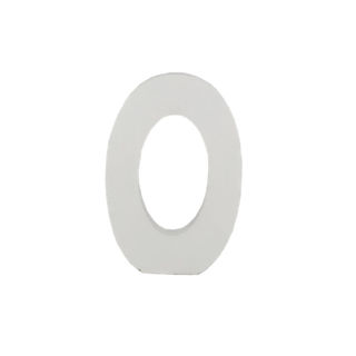Número Decorativo em MDF  Número 0 (Branca) em Oferta na Shopee