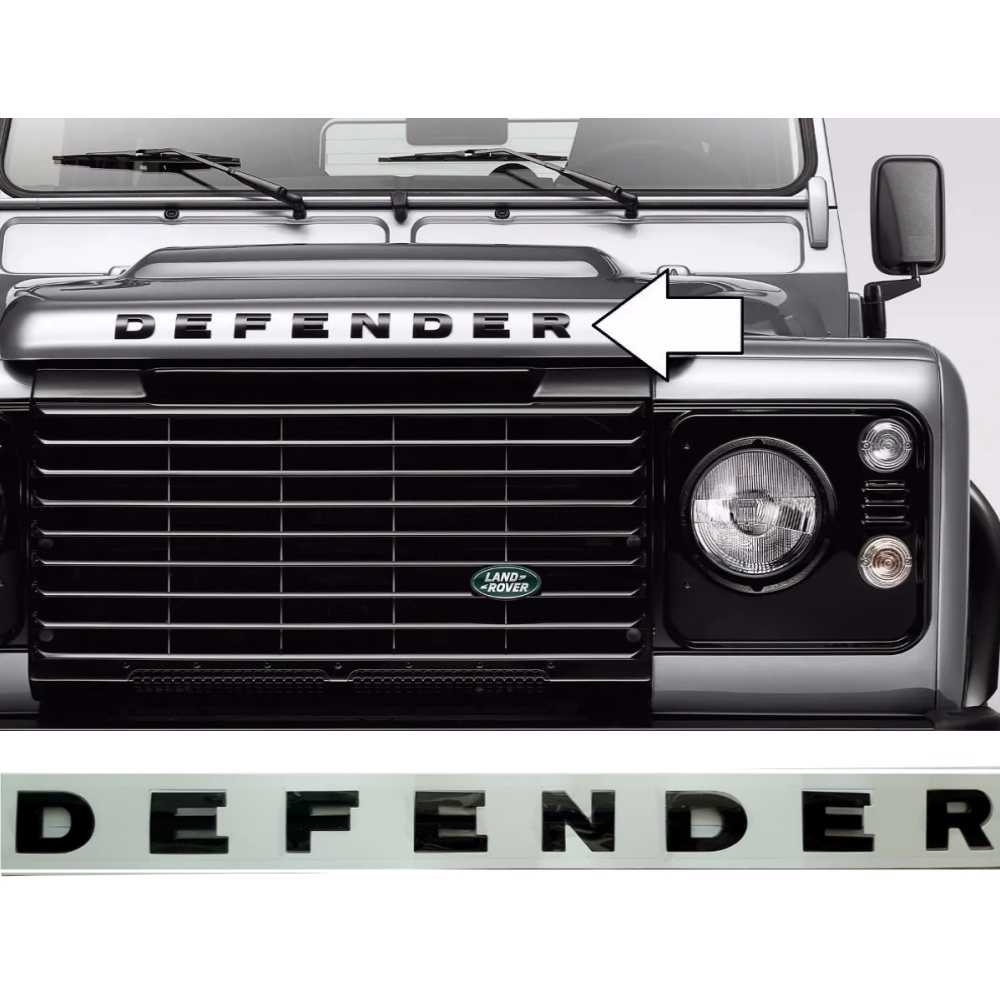 Letra Emblema Land Rover Defender Capo Preto