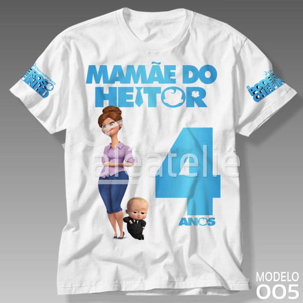 Camiseta Poderoso Chefinho Mamãe Festa Infantil Adulto Personalizada