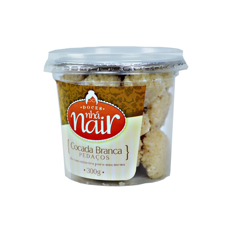 Cocada Branca Nhá Nair 300g Doce Artesanal Mineiro Doce de Minas Gerais
