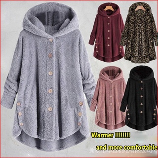 Moda Feminina Com Capuz Casaco De Lã Solta Peludo Macio Fit Casacos De Inverno Tops