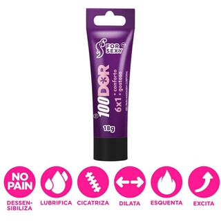 Sexo Anal Gel Lubrificante Anestésico 100DOR 6x1 SEXSHOP